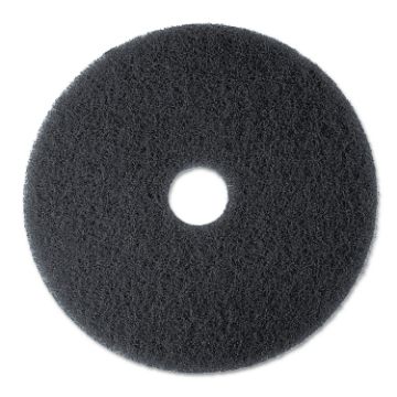 High Productivity Floor Pad 7300, 19" Diameter, Black, 5/Carton