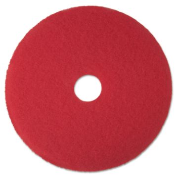 Low-Speed Buffer Floor Pads 5100, 19" Diameter, Red, 5/Carton