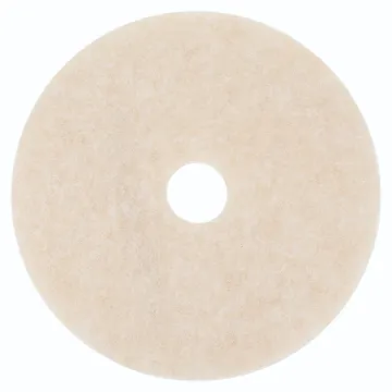 Ultra High-Speed TopLine Floor Burnishing Pads 3200, 20" Dia., White/Amber, 5/CT