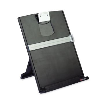 Fold-Flat Freestanding Desktop Copyholder, Plastic, 150 Sheet Capacity, Black