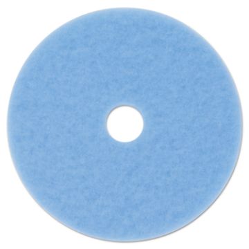 Hi-Performance Burnish Pad 3050, 20" Diameter, Sky Blue, 5/Carton