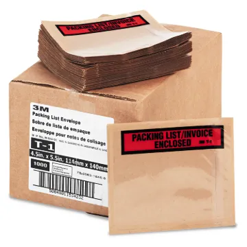 Top Print Self-Adhesive Packing List Envelope, 4.5 x 5.5, Clear, 1,000/Box