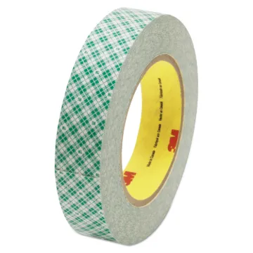 Double-Coated Tissue Tape, 3" Core, 1" x 36 yds, White