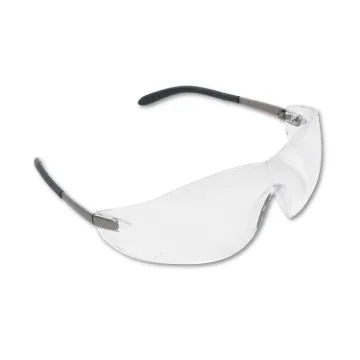Klondike Safety Glasses, Matte Black Frame, Clear Lens