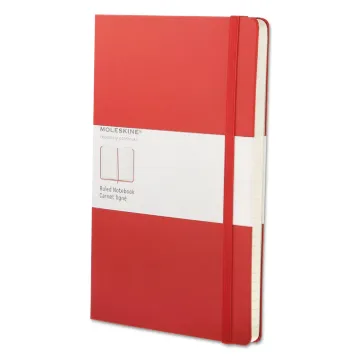 Classic Colored Hardcover Notebook, Narrow Rule, Red Cover, 8.25 x 5, 240 Sheets