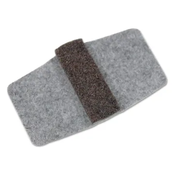 Wrap Around Felt Floor Savers, Rectangular, 7.25w x 1d x 8h, Gray/Black, 16/Pack