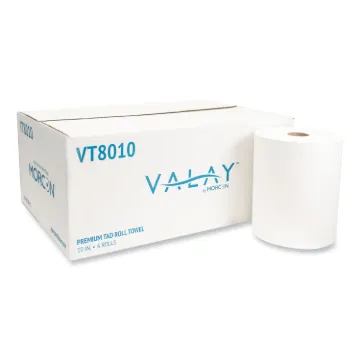 10 Inch TAD Roll Towels, 10" x 700 ft, White, 6/Carton