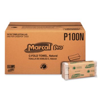 Folded Paper Towels, 1-Ply, 10 1/8" x 12 7/8 ", 150/Pack, 16 Packs/CT
