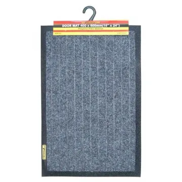 16" x 24" Polyester Gray Door Mat