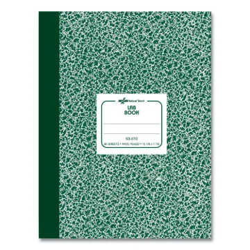 Lab Notebook, Wide/Legal Rule, 10 1/8 x 7 7/8, White, 96 Sheets