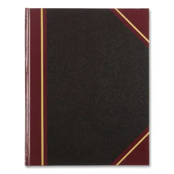Texthide Record Book, Black/Burgundy, 300 Green Pages, 10 3/8 x 8 3/8 (MINIMUM ORDER QUANTITY IS 1 C
