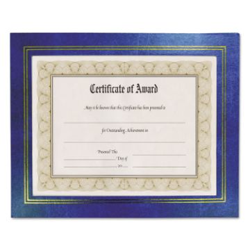 Leatherette Document Frame, 8-1/2 x 11, Blue, Pack of Two