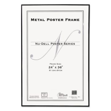Metal Poster Frame, Plastic Face, 24 x 36, Black