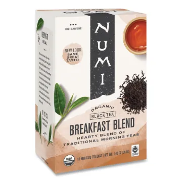Organic Teas and Teasans, 1.4 oz, Breakfast Blend, 18/Box