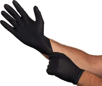 Black Nitrile Powder Free Large Gloves 4 Mil 10 Pack/100 Pair