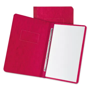 Heavyweight PressGuard and Pressboard Cover w/Reinforced Hinge,2-Prong Fastener,3" Cap,Executive Red
