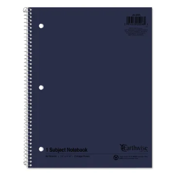 Earthwise by 100% Recycled Single Subject Notebooks, Medium/College Rule, Randomly Assorted Color Co