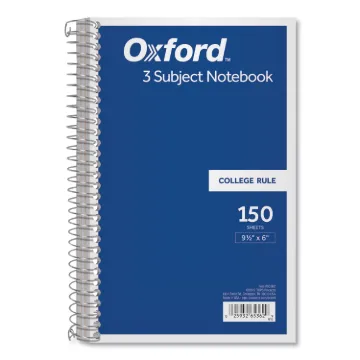 Coil-Lock Wirebound Notebooks, 3 Subject, Medium/College Rule, Randomly Assorted Covers, 9.5 x 6, 15