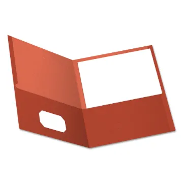 Earthwise by Oxford 100% Recycled Paper Twin-Pocket Portfolio, Red