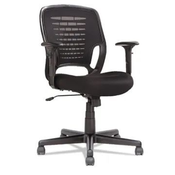 Swivel/Tilt Mesh Task Chair, Supports up to 250 lbs, Black Seat/Black Back, Black Base