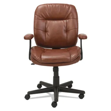 Swivel/Tilt Bonded Leather Task Chair, Supports up to 250 lbs., Chestnut Brown Seat/Chestnut Brown B