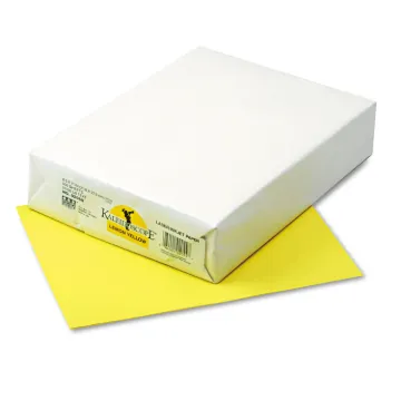 Kaleidoscope Multipurpose Colored Paper, 24lb, 8.5 x 11, Lemon Yellow, 500/Ream
