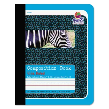 Composition Book, D'Nealian 1-3, Zaner-Bloser 2-3, Illustration/Medium-College Rule, Blue,100 Sheets