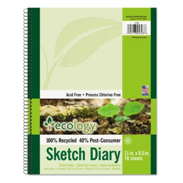 Ecology Sketch Diary, 60 lb, 11 x 8.5, White, 70 Sheets