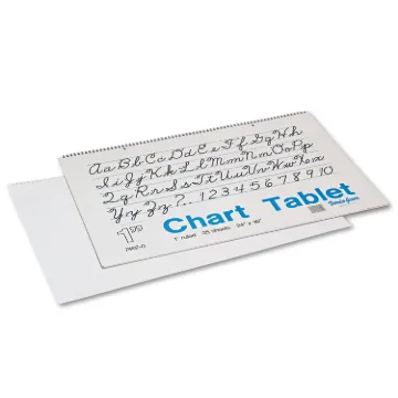 Chart Tablets, Presentation Format (1" Rule), 25 White 24 x 16 Sheets