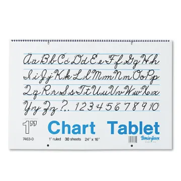 Chart Tablets, 1" Presentation Rule, 24 x 16, 30 Sheets