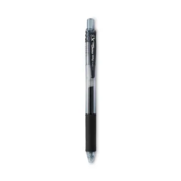 EnerGel-X Retractable Gel Pen, 0.5 mm Needle Tip, Black Ink/Barrel, Dozen