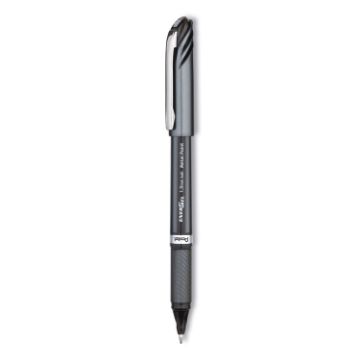 EnerGel NV Stick Gel Pen, 1 mm Metal Tip, Black Ink/Barrel, Dozen