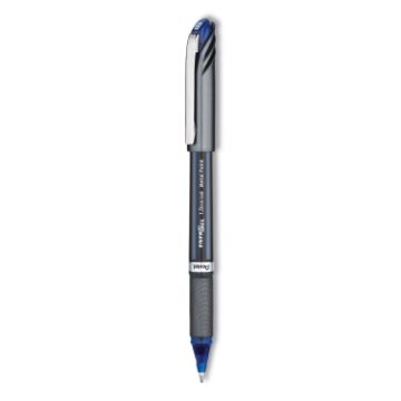EnerGel NV Stick Gel Pen, 1 mm Metal Tip, Blue Ink/Barrel, Dozen