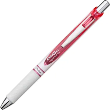 EnerGel RTX Gel Pen, Retractable, Medium 0.7 mm, Pink Ink, White/Pink Barrel