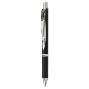 EnerGel PRO Permanent Ink Gel Pen, Retractable, Medium 0.7 mm, Black Ink, Black Barrel