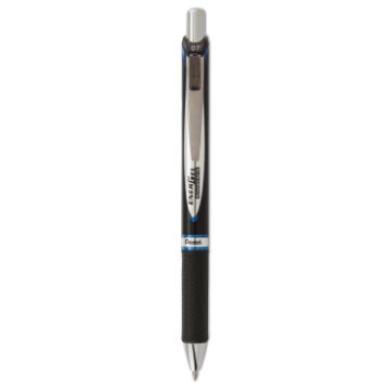 EnerGel PRO Permanent Ink Gel Pen, Retractable, Medium 0.7 mm, Blue Ink, Black Barrel