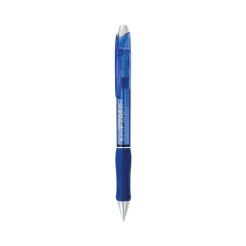R.S.V.P. Super RT Retractable Ballpoint Pen, 1mm, Blue Ink/Barrel, Dozen