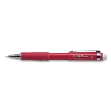 Twist-Erase III Mechanical Pencil, 0.7 mm, HB (#2.5), Black Lead, Red Barrel