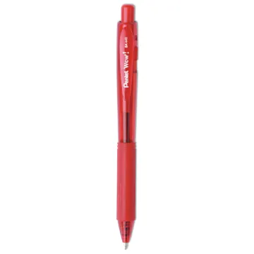 WOW! Ballpoint Pen, Retractable, Medium 1 mm, Red Ink, Red Barrel, Dozen