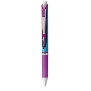 EnerGel RTX Gel Pen, Retractable, Medium 0.7 mm Needle Tip, Violet Ink, Violet/Gray Barrel