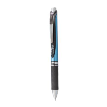 EnerGel RTX Gel Pen, Retractable, Fine 0.5 mm Needle Tip, Black Ink, Silver/Black Barrel
