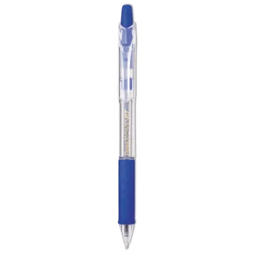R.S.V.P. RT Retractable Ballpoint Pen, Medium 1mm, Blue Ink, Clear Barrel, Dozen
