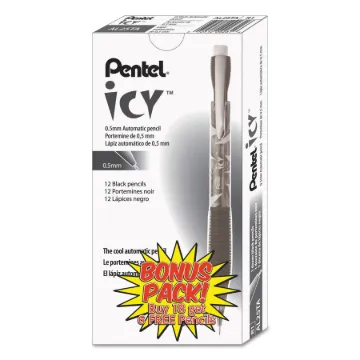 Icy Mechanical Pencil, 0.5 mm, HB (#2.5), Black Lead, Transparent Smoke Barrel, 24/Pack