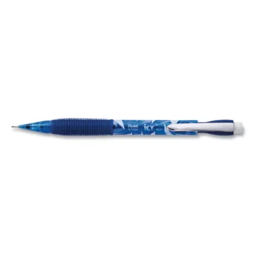 Icy Mechanical Pencil, 0.7 mm, HB (#2.5), Black Lead, Transparent Blue Barrel, 24/Pack