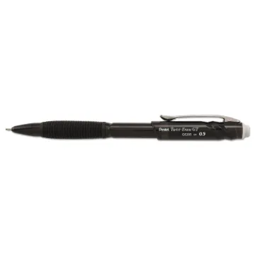 Twist-Erase GT Pencils, 0.5 mm, HB (#2.5), Black Lead, Black Barrel