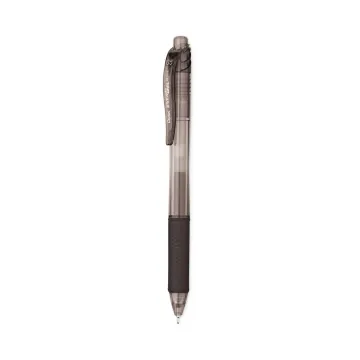 EnerGel-X Retractable Gel Pen, 0.5 mm Needle Tip, Black Ink/Barrel, 24/Pack