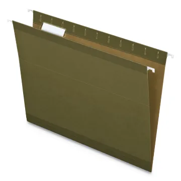 Earthwise by Pendaflex 100% Recycled Colored Hanging File Folders, Letter Size, 1/5-Cut Tab, Standar