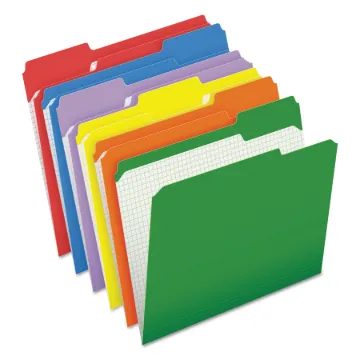 Double-Ply Reinforced Top Tab Colored File Folders, 1/3-Cut Tabs, Letter Size, Assorted, 100/Box