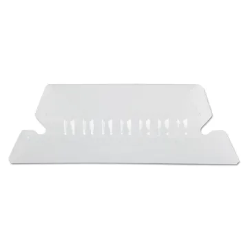 Transparent Colored Tabs For Hanging File Folders, 1/5-Cut Tabs, Clear, 2" Wide, 25/Pack