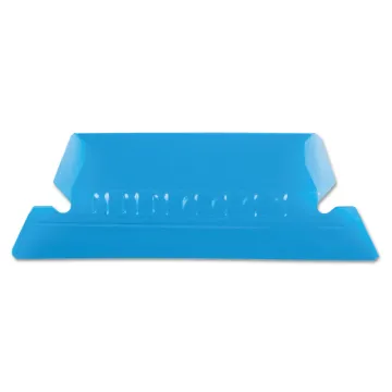 Transparent Colored Tabs For Hanging File Folders, 1/5-Cut Tabs, Blue, 2" Wide, 25/Pack